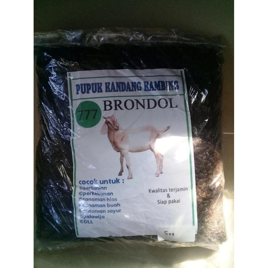 

Terlaris Pupuk Kandang Kambing Kohe Brondol Kasar 5Kg
