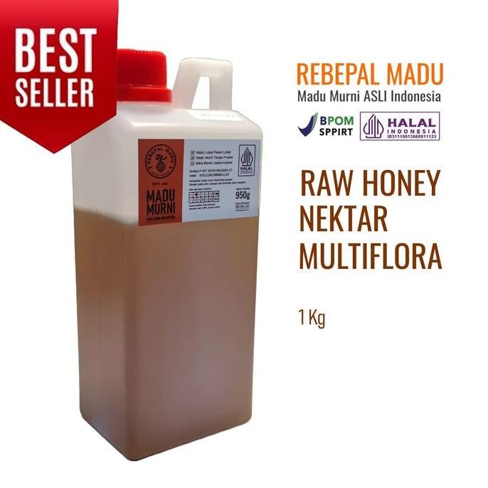

BARU REBEPAL MADU MURNI ASLI INDONESIA NEKTAR MULTIFLORA - 1 KG