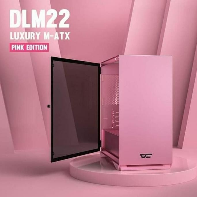 AIGO Darkflash DLM22 TG Pink Edition - micro ATX Gaming Case