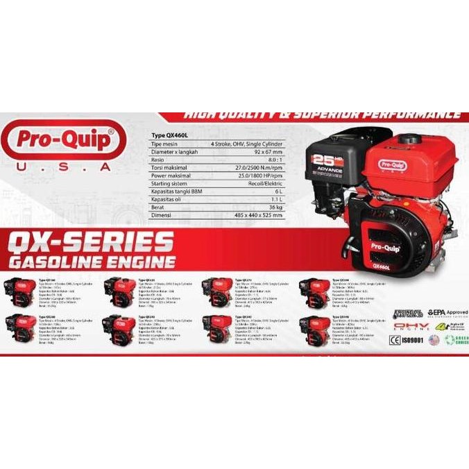 Engine Proquip QX 240 9 HP