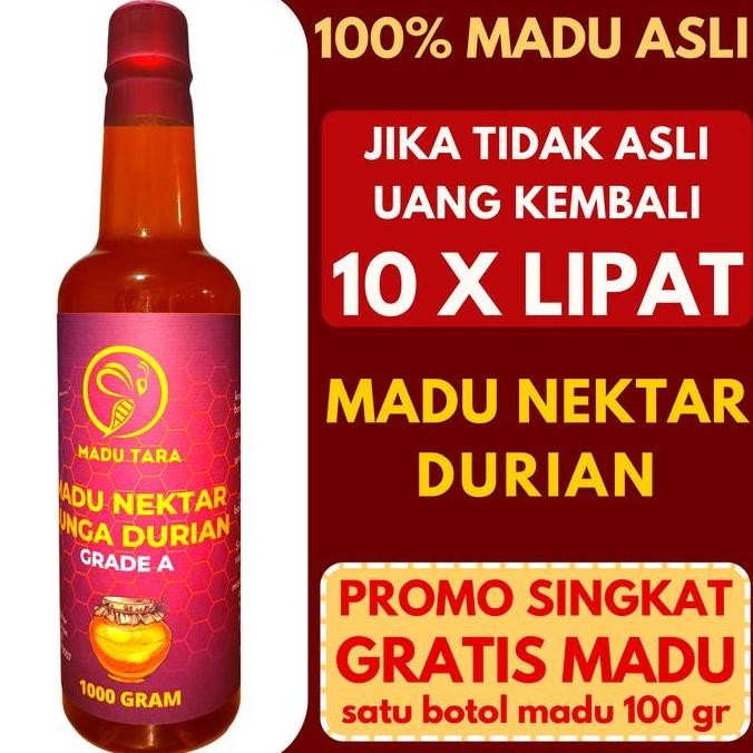 

BARU MADU NEKTAR BUNGA DURIAN 100%ASLI MENTAH MURNI RAW PURE HONEY MADUTARA COKLAT MANIS