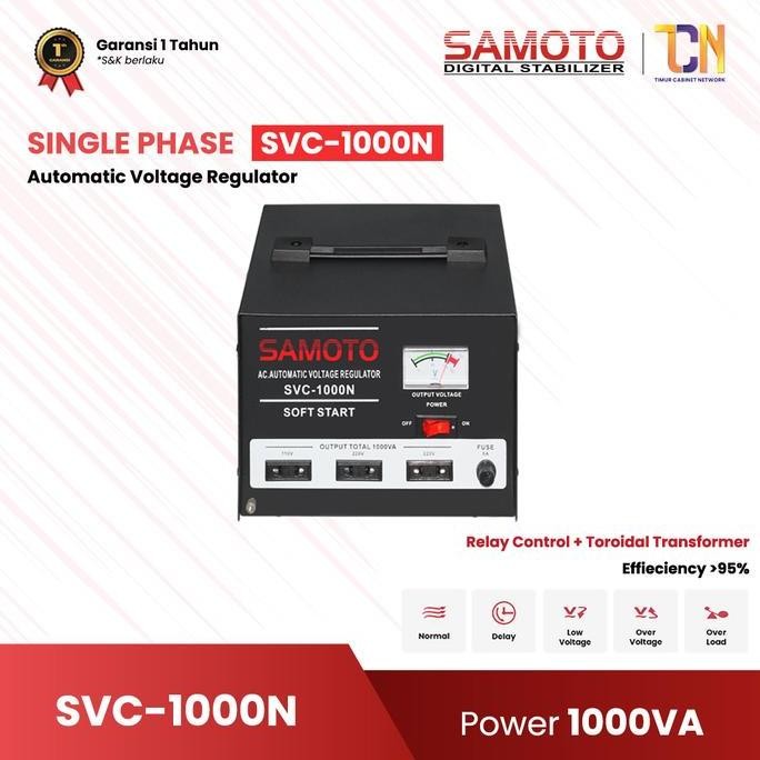 TERMURAH - STABILIZER SERVOMOTOR SAMOTO 1000N 1000VA