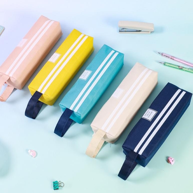 

Flase Sale Tas Alat Tulis Ritsleting Kain Oxford Sederhana / Tepak Pencil Case Kapasitas Besar Pouch Tempat Bolpen Pen Make Up