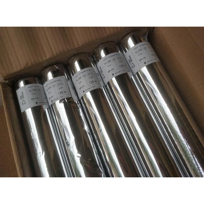 

Hot Stamping Foil Silver Poly emboss hot print 64cm x 120m