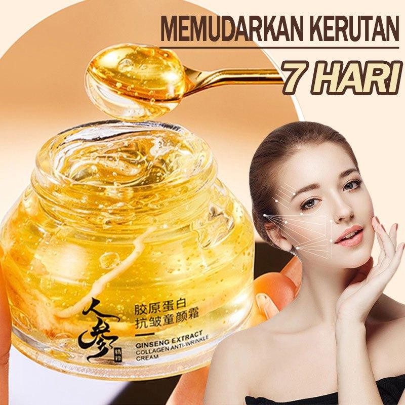 Krim Ginseng Kolagen Cream Anti Aging Anti Kerut Penuaan Penghilang Garis Halus Dan Keriput 50G Krim