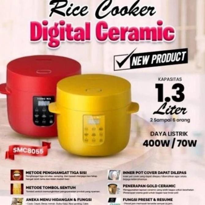 YONGMA : RICE COOKER MAGIC COM MINI DIGITAL 1,3 LT YONG MA SMC 8055