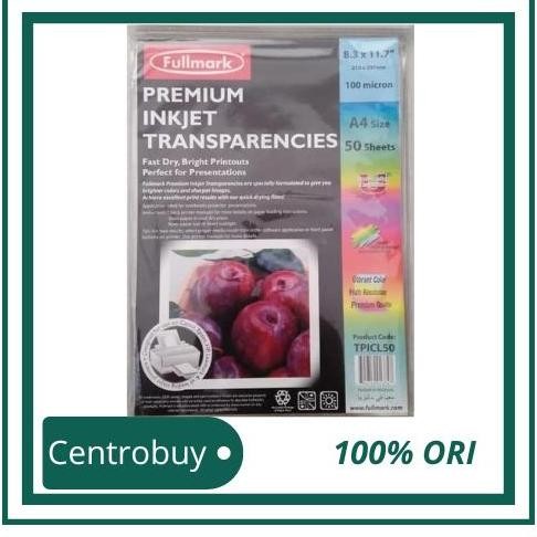 

TERBARU - Fullmark Premium Inkjet Paper Transparencies A4