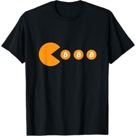 Kaos Bitcoin BTC Funny Bitcoin Crypto Cryptocurrency Video Game T-Shirt Baju Unisex Vintage 100% Cot