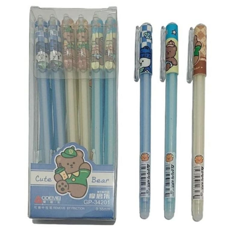 

Ready Pulpen Gel Hapus Anak Pen Fancy Aodemei Isi 12 Pen