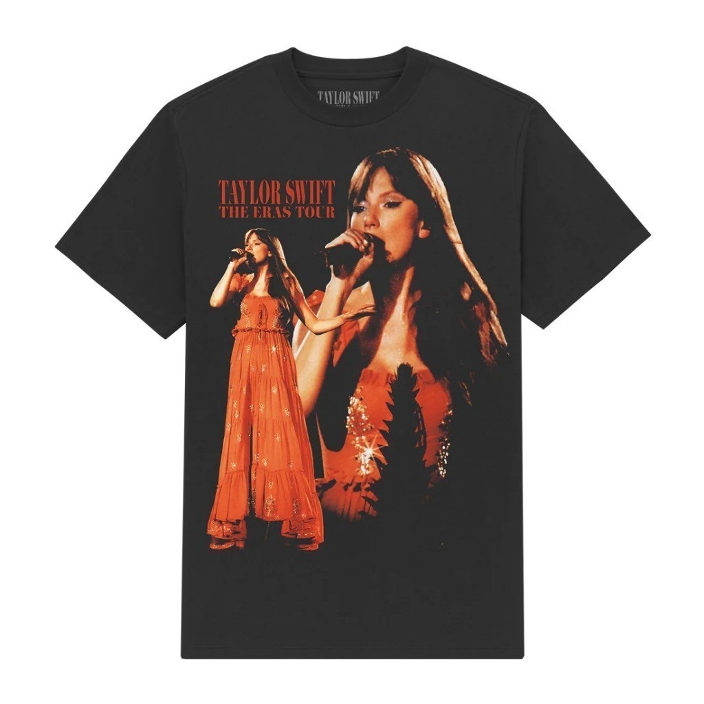 Baju Kaos TAYLOR SWIFT MERCH THE ERAS TOUR PHOTO BLACK T-Shirt Premium Cotton Combed 24s Original 10