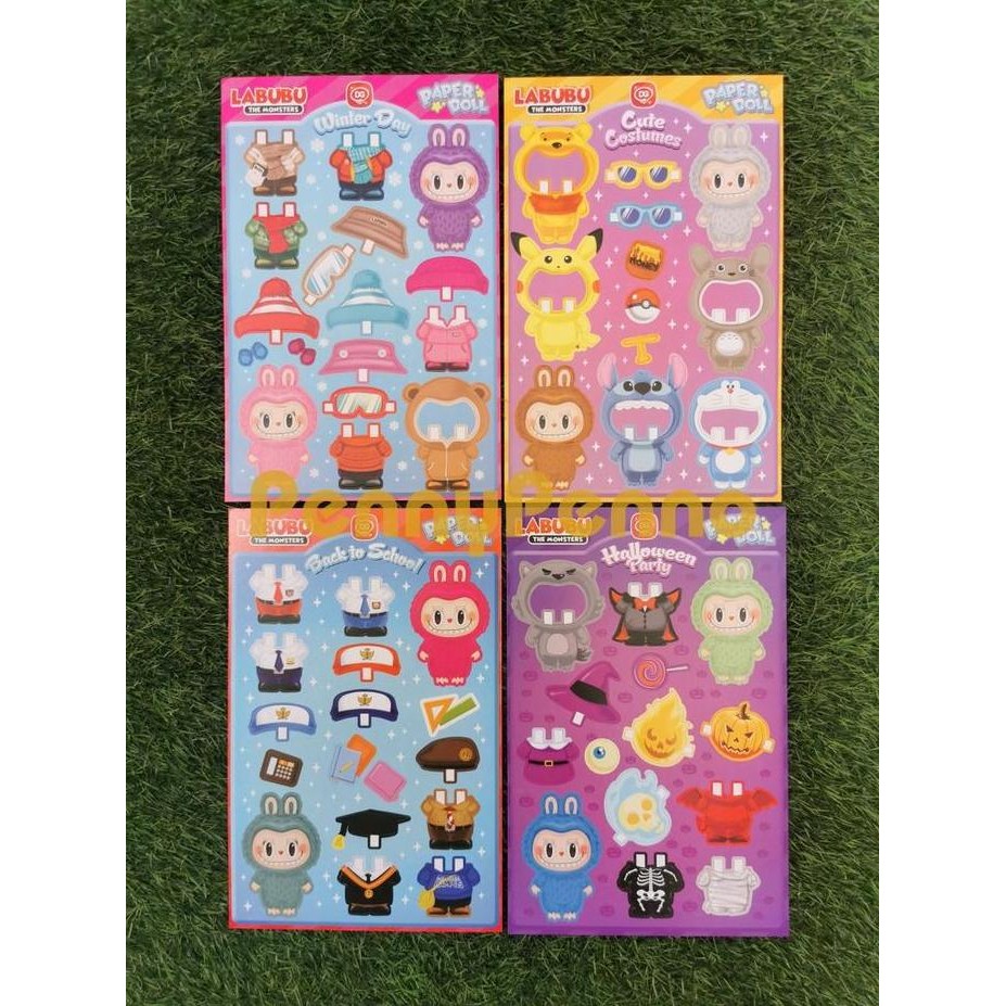 Kertas Bongkar Pasang Super Jumbo Labubu / Mainan Dress Up