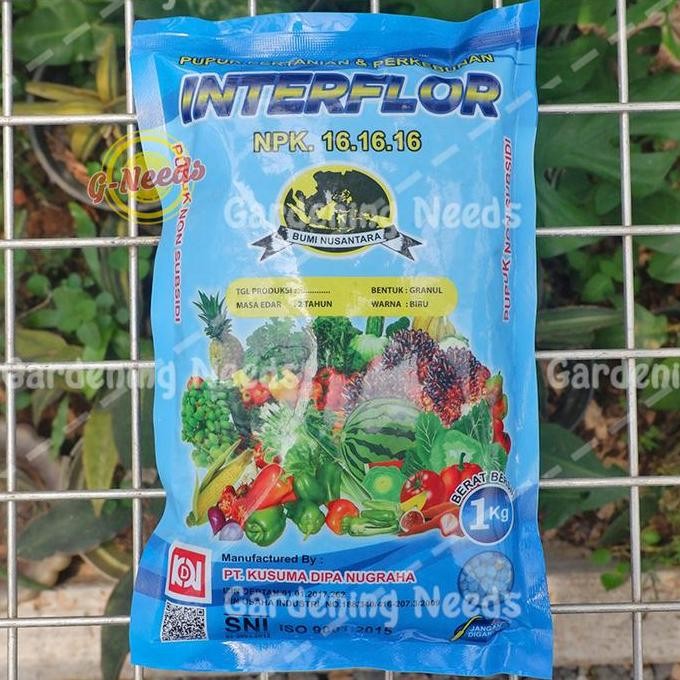 

Terlaris Pupuk Npk 16-16-16 1Kg Interflor Kemasan Pabrik