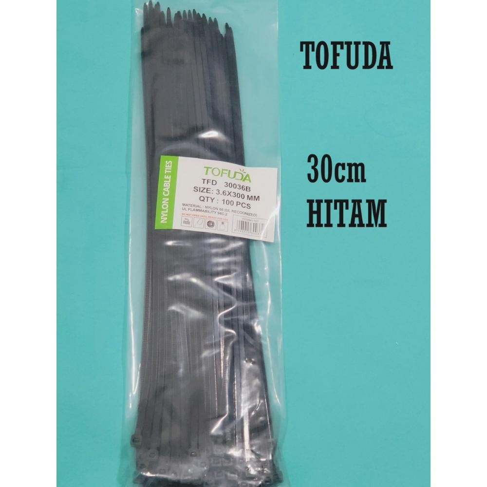 

Ready Kabel Ties 30 Cm Tofuda 3,6Mm X 300Mm Putih Hitam Cabel Ties