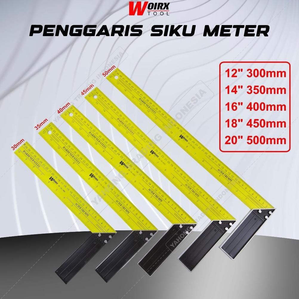 

Ready Penggaris Siku Tukang 12" 14" 16" 18" 20" Woirx Tool
