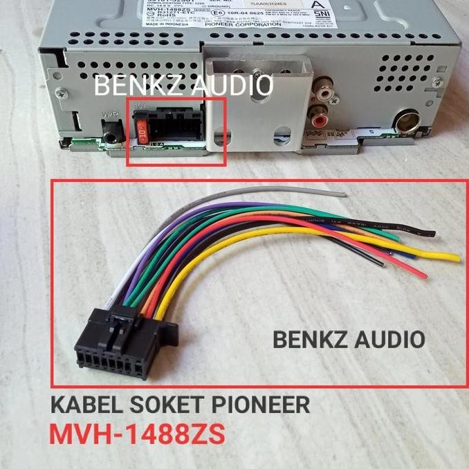 Promo Kabel soket head unit radio pioneer MVH-1488ZS bawaan New Carry COD