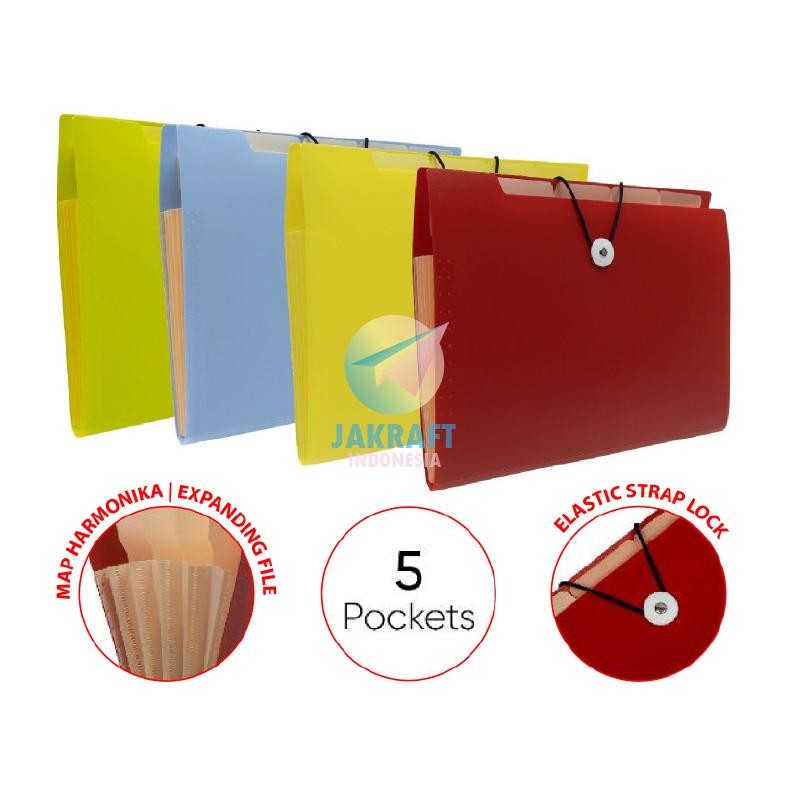 

Ready (1 Pcs) Expanding File A4 Joyko Ef-6A4 Map Harmonika Dompet Dokumen Berkas Sertifikat Plastik Tali
