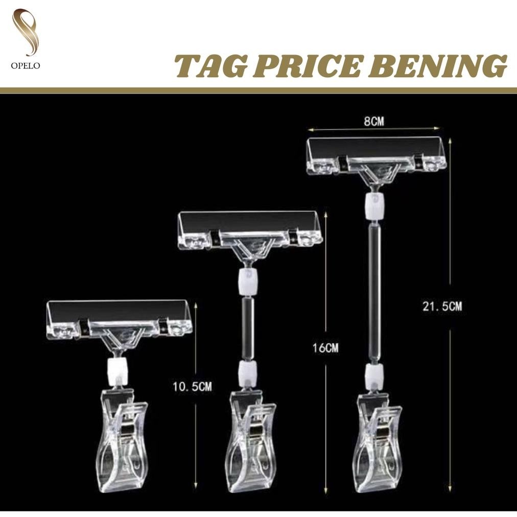 

Ready ( 5 Pcs ) Tag Price Holder Bening Jepit Harga Clear Jempol Harga Bening Jepitan Kertas Promo Transparan