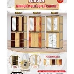 TERLARIS Lemari Pakaian Plastik Naiba JERSEY BOSTON Rak Cermin Kaca 9204 9224 MURAH