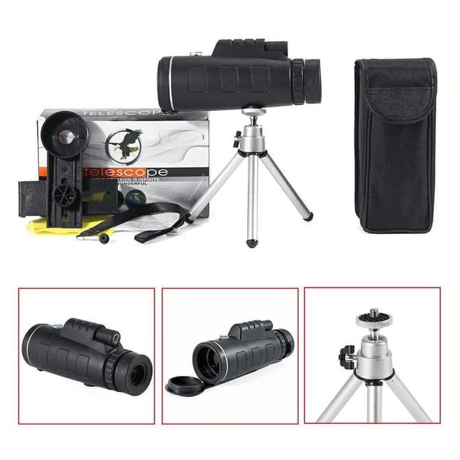Teleskop Monocular 40X60 Tripod - Teropong Monocular 40X60 - Sys