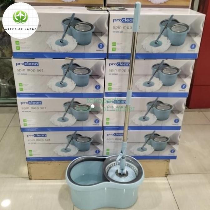 PRO CLEAN - SET ALAT PEL PUTAR / PROCLEAN 3 IN 1 BUCKET MOP SPIN