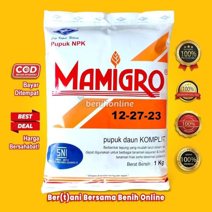 

Terlaris Pupuk Mamigro Merah 1 Kg Npk 12-27-23 Cap Kapal Terbang Pupuk Daun Kom