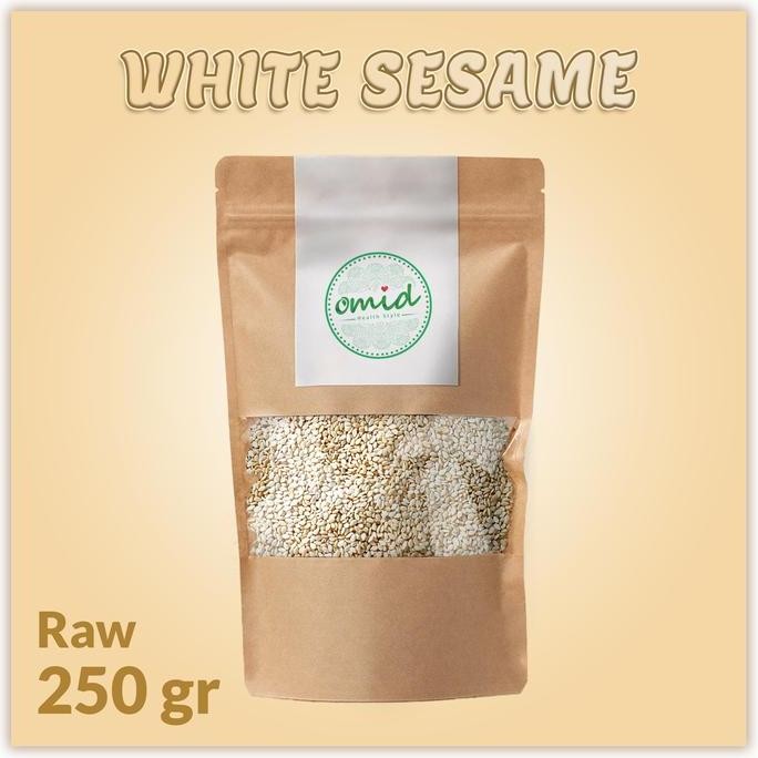 

Terlaris Organic White Raw Sesame Seeds (Biji Wijen Putih Organik Mentah) 250Gr