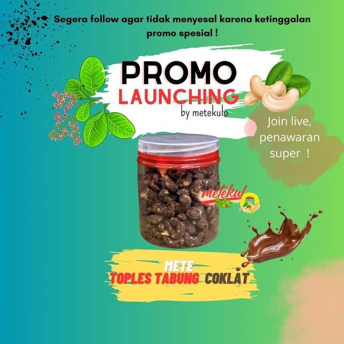 

Terlaris (300 Gram Toples) Kacang Mete Coklat/Pedas/Bakar/Wijen Food Snacks Mede