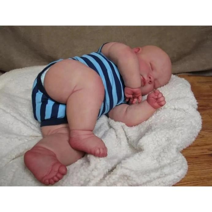 Terlaris Npk Mainan Boneka Reborn Babybayi Silikon 20 Mata Tertutup Mirip Asli