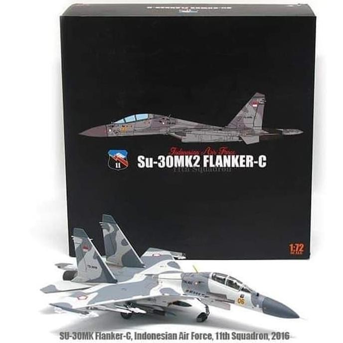 Diecast Pesawat Tempur TNI AU Sukhoi SU-30 1/72 By JC Wings