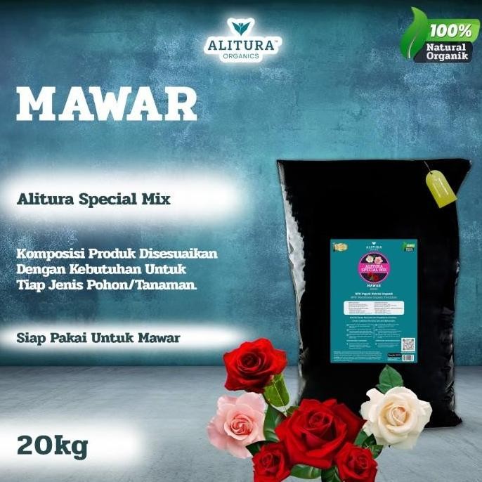 

Terlaris Alitura Pupuk Organik Tanaman Bunga Daun Mawar Nutrisi Npk 100% Organic 20Kg Special Mix