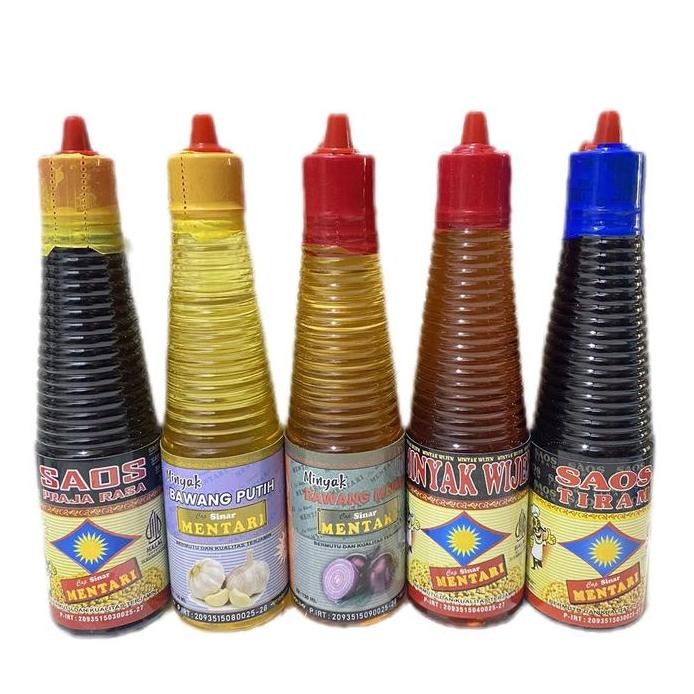

Terlaris Paket Gokil 5 (Saus Raja Rasa, Minyak Bawang Putih, Minyak Bawang Merah, Minyak Wijen Dan Saus Tiram) Cap Sinar Mentari