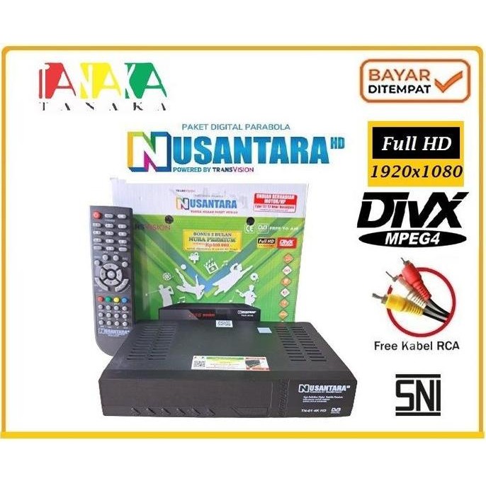 TERBARU - Receiver Tanaka Digital TN-01 4K Transvision Nusantara HD C-band Greenberry