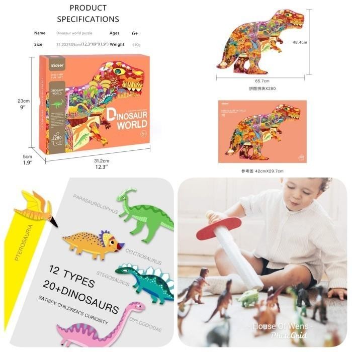 Dinosaur World Jigsaw Puzzle Mideer - Original Puzzle