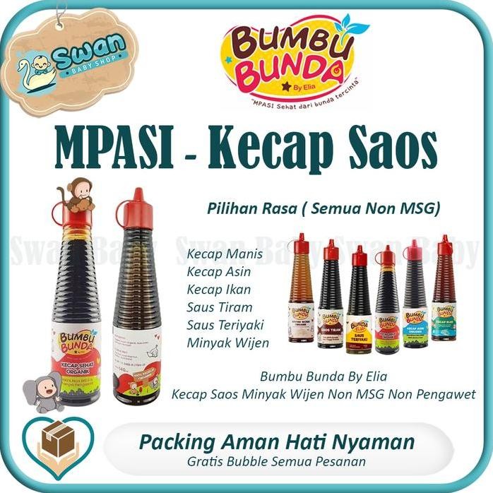 

Terlaris Bumbu Bunda By Elia Kecap Saos Minyak Wijen Non Msg Non Pengawet