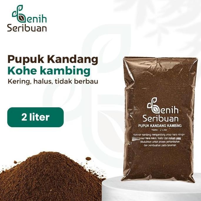 

Terlaris Benih Seribuan - Pupuk Kandang Media Tanam Organik Kohe Kambing 2 Liter Murni