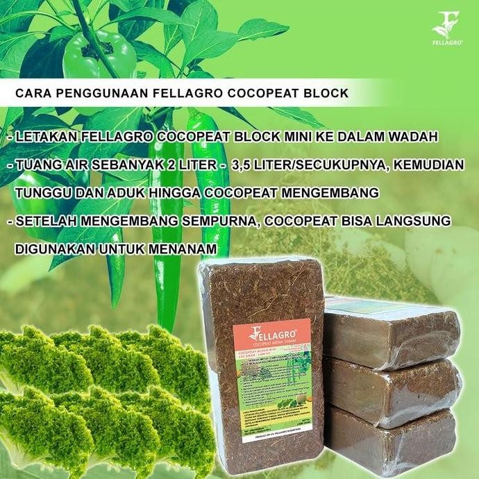 

Terlaris Am4N Fellagro - Cocopeat Block Media Tanam Siap Pakai 650Gr Dapat 1 Bungkus Pupuk Kandang Organik Kohe Kambing, Media Untuk Semai Benih Sayur