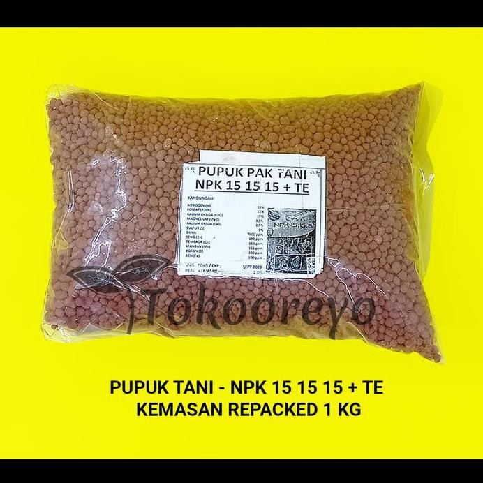 

Terlaris Pupuk Pak Tani Npk 15 15 15 Berat 1 Kg Kemasan Repack