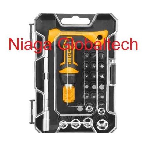 Terjangkau Ingco Hksdb0188 Obeng Set Handle T 24Pcs Kunci Pas Wrench Screwdriver