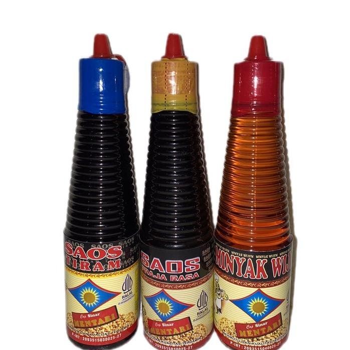 

Terlaris Paket Ekonomis (Minyak Wijen,Saos Raja Rasa, Saus Tiram) Cap Sinar Mentari