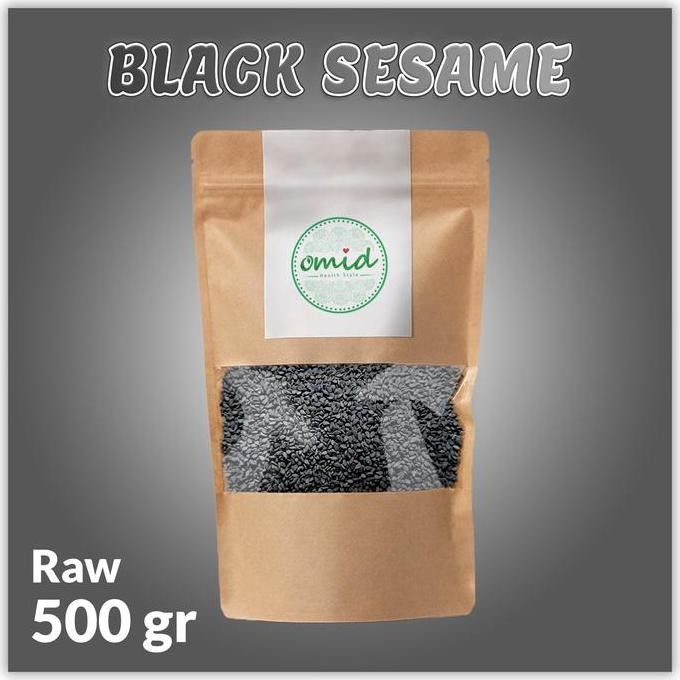 

Terlaris Organic Black Raw Sesame Seeds (Biji Wijen Hitam Organik Mentah) 500Gr