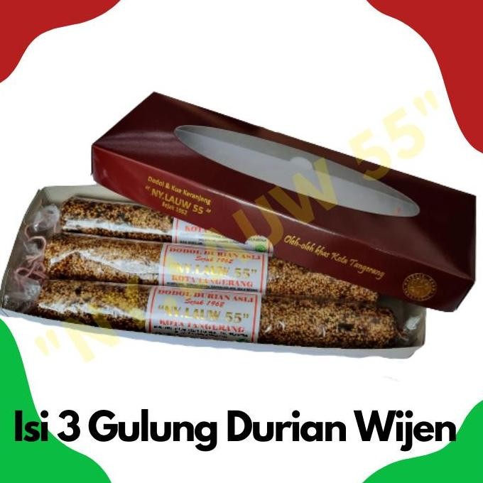 

Terlaris Dodol Durian Wijen Asli Ny.Lauw55 Paket Isi 3