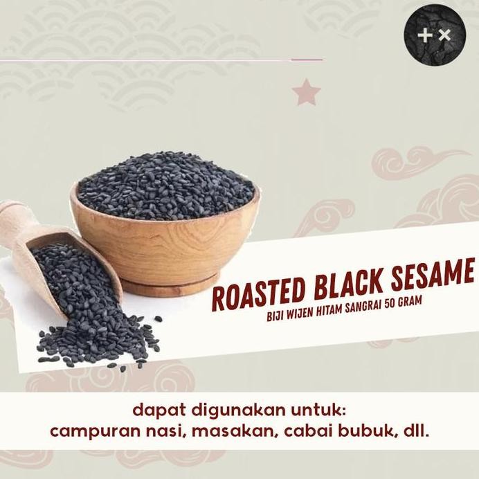 

Terlaris Toasted Black Sesame Seeds | Biji Wijen Hitam Sangrai 50 Gram