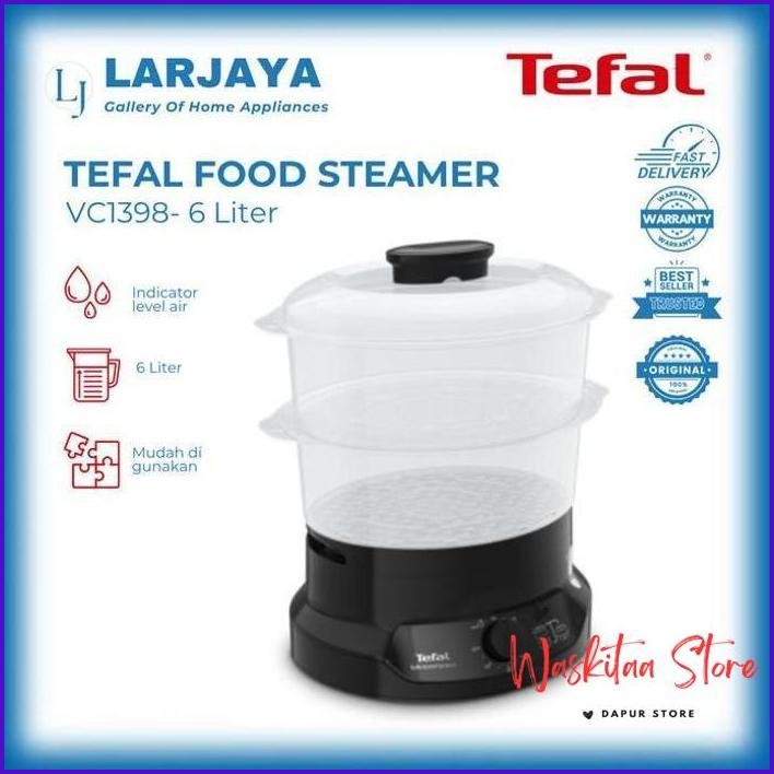 LANGSUNG DI CO TEFAL FOOD STEAMER MINI COMPACT VC1398 | KUKUSAN LISTRIK TEFAL VC1398