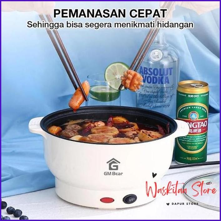 MURAH.. PANCI LISTRIK MULTIFUNGSI KUKUSAN STAINLESS PANCI KUKUS PANCI ELEKTRIK LAPISAN ANTI LENGKET