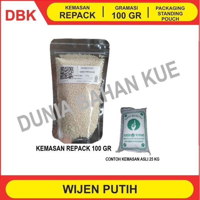 

Terlaris White Sesame Seeds Repack 100 Gr / Biji Wijen Putih
