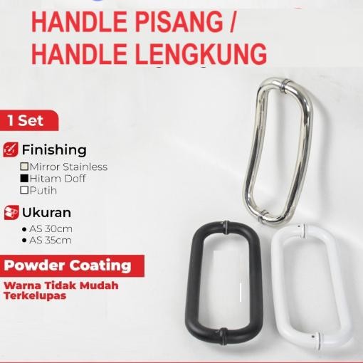 ND Handle Lengkung / Handle Pisang / Handle Pintu Aluminium Lengkung