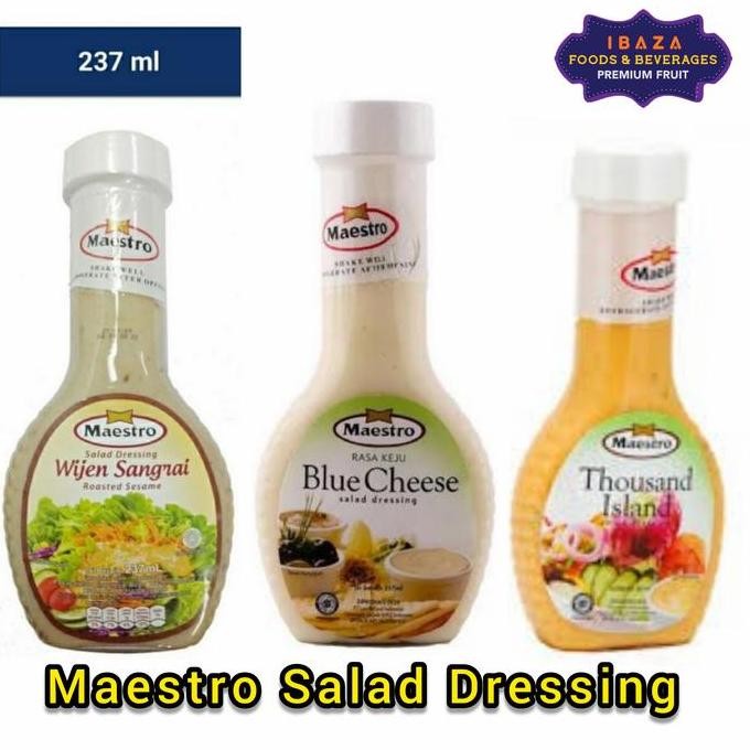 

Terlaris Salad Dressing Maestro Blue Cheese/ Thousand Island/ Wijen Sangrai