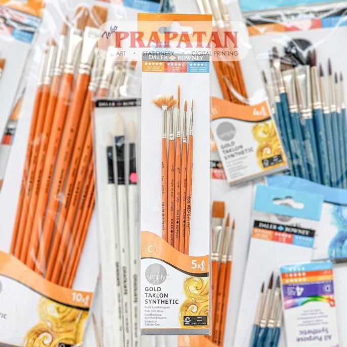 

Kuas Lukis Daler Rowney Gold Taklon Synthetic Brush Sets Original