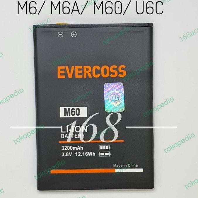 baterai batre evercoss m6 m6a batere evercoss m60 original battery ori -