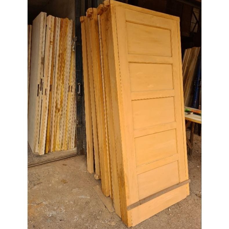 ND Pintu Kayu Mahoni & Kusen Meranti Solid 1 Set